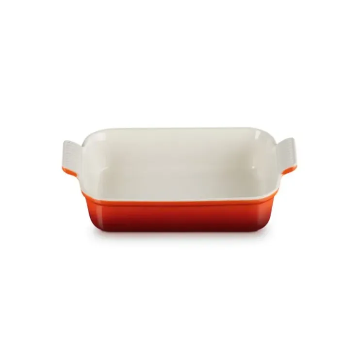 Hot LE CREUSET Plat Rectangulaire Céramique 26 cm Cerise