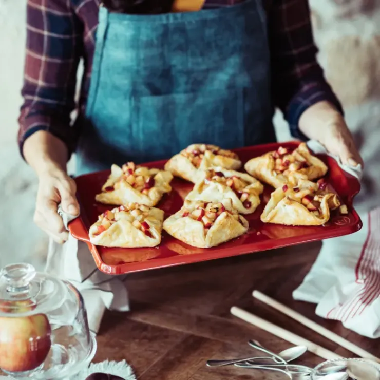 Clearance EMILE HENRY Plat Rectangulaire en Céramique 42.5x31.5 cm Fusain