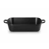 Discount LE CREUSET Plat Rectangulaire en Fonte 37 cm Noir Mat