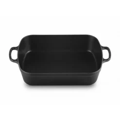 Discount LE CREUSET Plat Rectangulaire en Fonte 37 cm Noir Mat