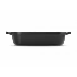 Discount LE CREUSET Plat Rectangulaire en Fonte 37 cm Noir Mat