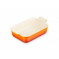 Outlet LE CREUSET Plat Rectangulaire Héritage en Céramique 26 cm Volcanique Tradition
