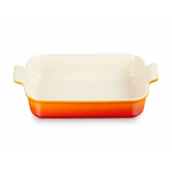 New LE CREUSET Plat Rectangulaire Héritage en Céramique 32 cm Volcanique Tradition