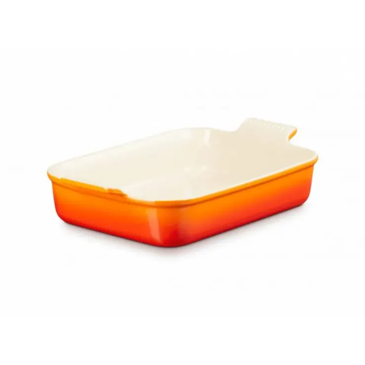 New LE CREUSET Plat Rectangulaire Héritage en Céramique 32 cm Volcanique Tradition