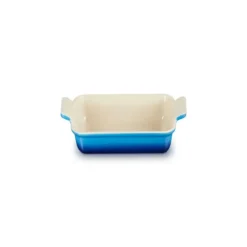 Hot LE CREUSET Plat Rectangulaire Héritage en Céramique 19 cm Azur Tradition