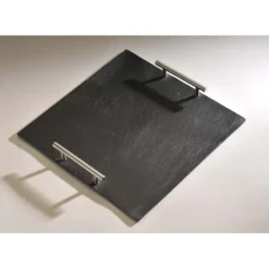 Hot LEBRUN Plateau ardoise poignées métal par (30x30cm)