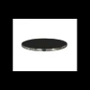 Best TOPALIT Plateau de Table Ø60 cm Noir Cerclage Inox Cerclé