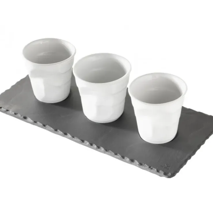 Discount REVOL Plateau Rectangulaire 3 encoches Ardoise 25 x 12 cm Basalt