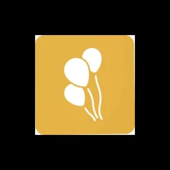 New SILIKOMART Pochoir Silicone Ballons 11,9 x 6,2 x H 0,1 cm (x2)