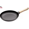 Clearance STAUB Poêle en Fonte Noir 28 cm Manche Bois