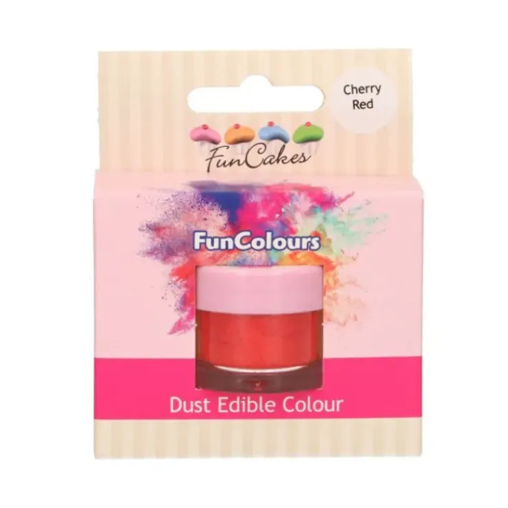 Best FUNCAKES Poudre comestible Rouge cerise 2,5 g