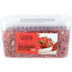 Sale PATISDECOR Pépites de Fraises déshydratées 1 kg Patisdécor