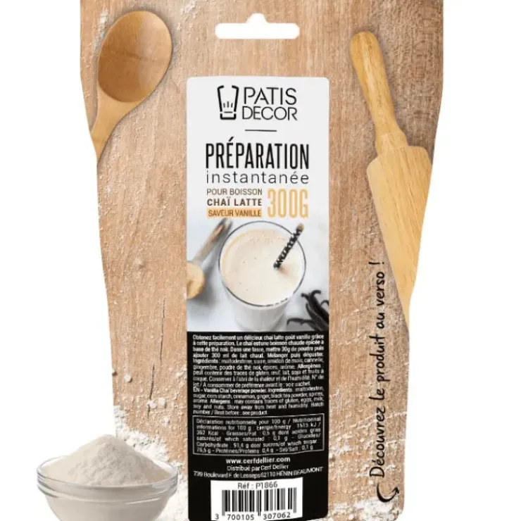 Discount PATISDECOR Préparation Instantanée pour Chaï Latte Vanille 300 g Patisdécor