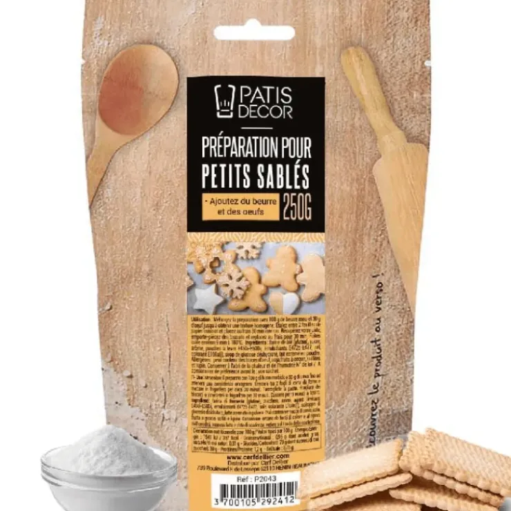 PATISDECOR Préparation pour Petits Sablés 250 g Patisdécor