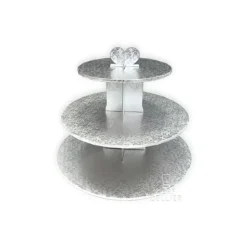 Best GATODECO Présentoir Argenté Cupcakes 3 Etages Ronds Gatodéco