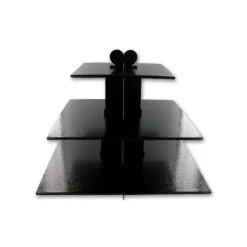 Hot GATODECO Présentoir Noir Cupcakes 3 Etages Carrés Gatodéco