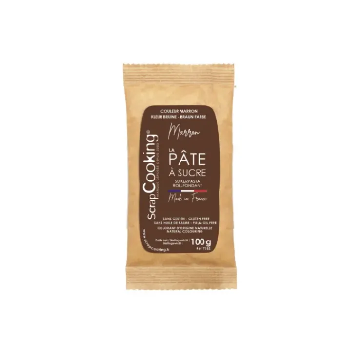 Online SCRAPCOOKING Pâte à Sucre Marron 100 g