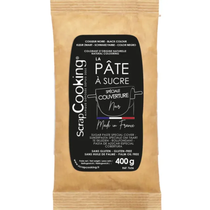 Online SCRAPCOOKING Pâte à Sucre Noir Spéciale Couverture 400 g