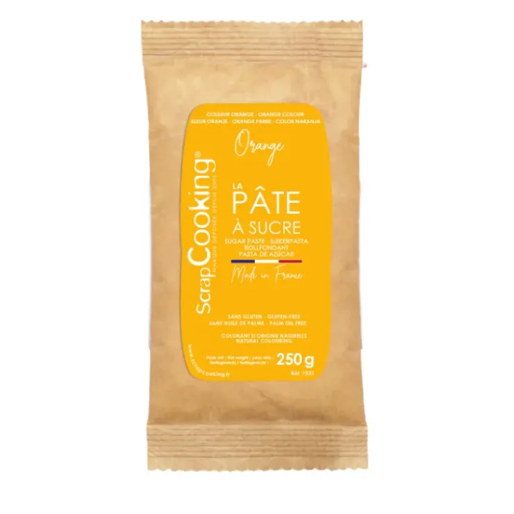 Discount SCRAPCOOKING Pâte à Sucre Orange Pastel 250 g