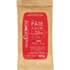 Online SCRAPCOOKING Pâte à Sucre Rouge Spéciale Couverture 400g
