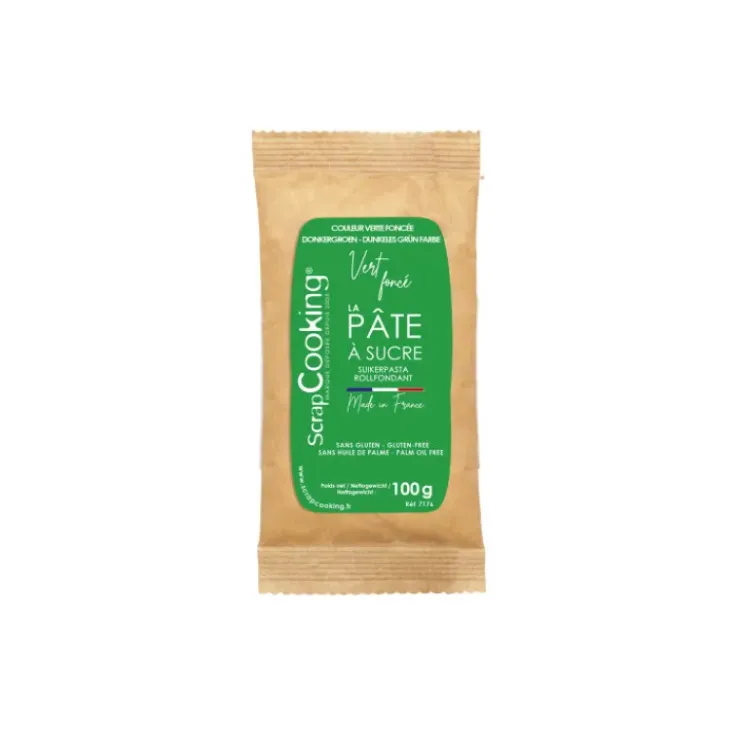 Online SCRAPCOOKING Pâte à Sucre Vert Foncé 100 g