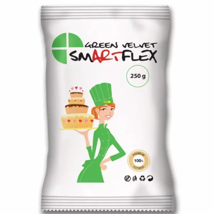 Hot SMARTFLEX Pâte à Sucre Vert Green Velvet 250g