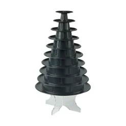 New MALLARD FERRIERE Pyramide à Macaron vertical 10 plateaux amovibles - Version Noire