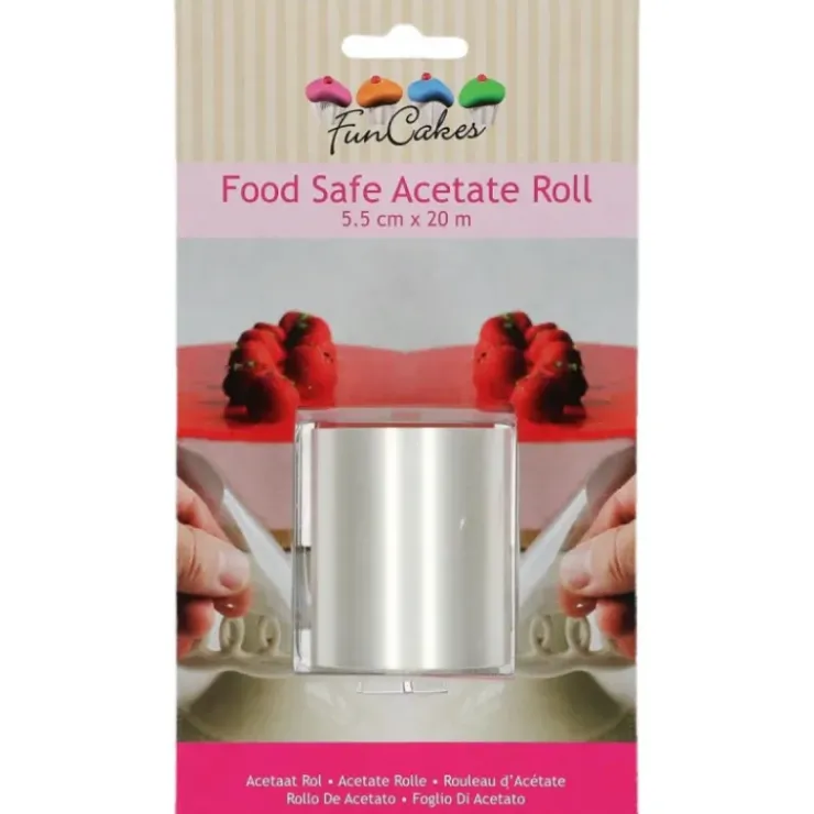 FUNCAKES Rhodoïd en Rouleau L.20 m x H.5.5 cm