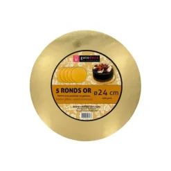 Sale GATODECO Ronds Dorés Ø 23,4 cm (x5) Gatodéco