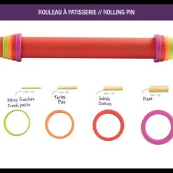Clearance MASTRAD Rouleau à Pâtisserie ajustable rouge 41 cm
