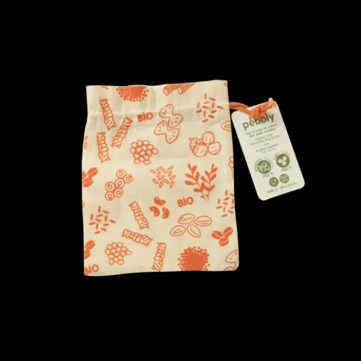 Best PEBBLY Sac à Vrac Coton Bio Rouge 15 x 20 cm