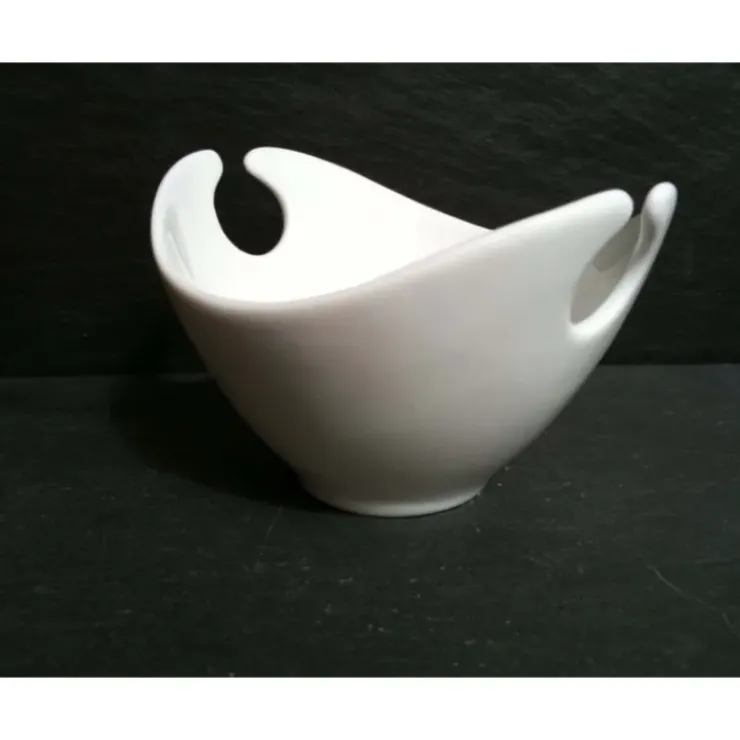 Online LEBRUN Saladier Jonque Blanc et son service à couverts