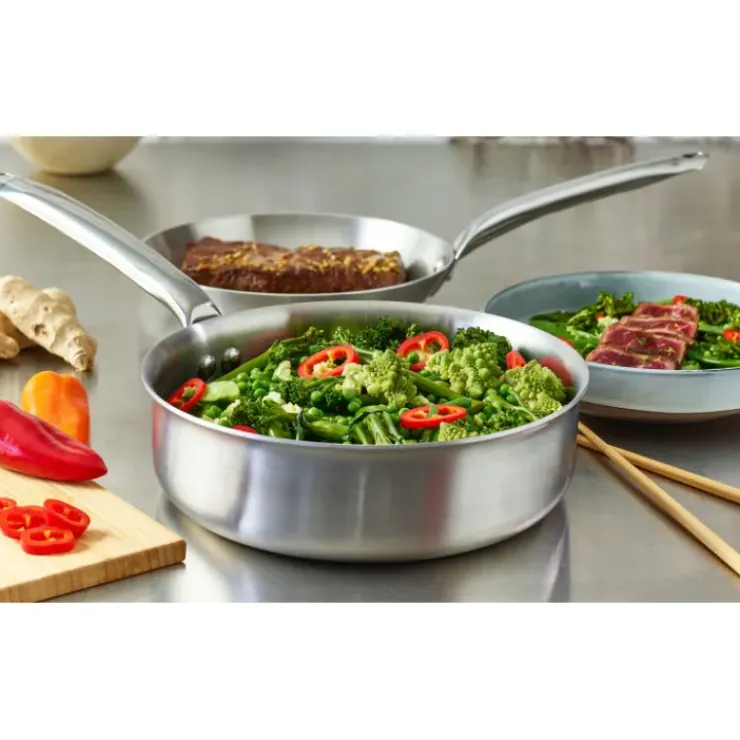 Discount DE BUYER Sauteuse Droite Inox Ø 24 cm Alchimy