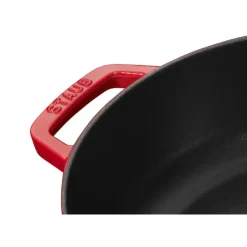New STAUB Sauteuse en Fonte Chistera 24 cm Rouge Cerise
