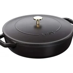 Clearance STAUB Sauteuse en Fonte Chistera 24 cm Noir