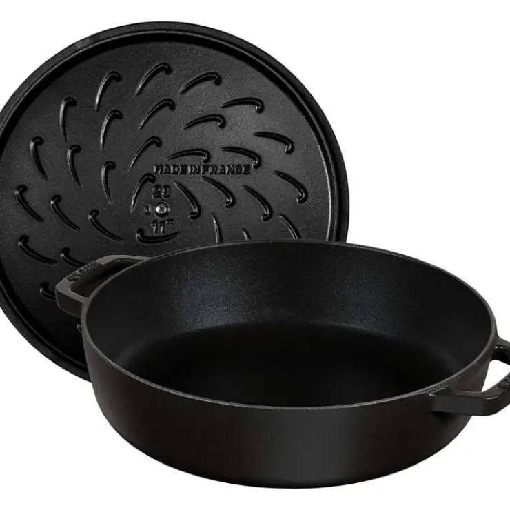 Clearance STAUB Sauteuse en Fonte Chistera 24 cm Noir