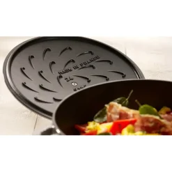 Clearance STAUB Sauteuse en Fonte Chistera 24 cm Noir