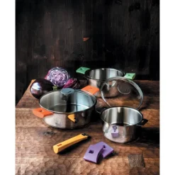 Outlet CRISTEL Sauteuse Mutine Ø 24 cm Manche Amovible Anti-Adhésive Inox