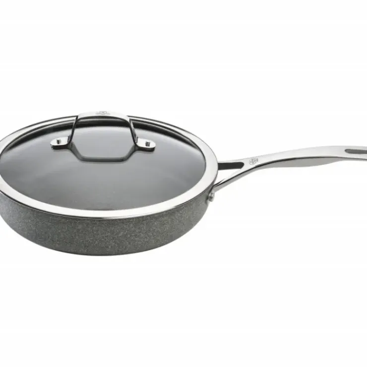 Best BALLARINI Sauteuse Pierre 28 cm avec couvercle Salina Granitium