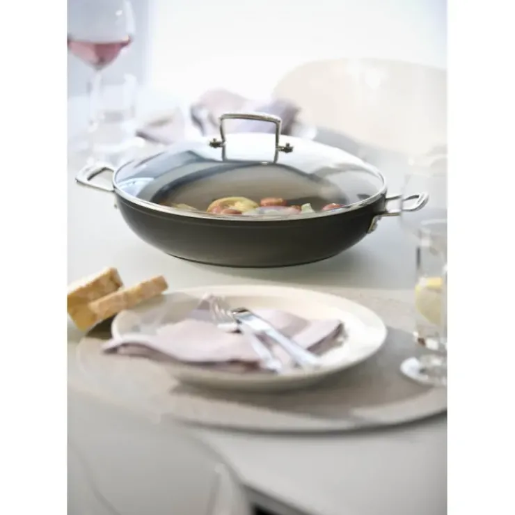 LE CREUSET Sauteuse Provençale 30 cm Anti-Adhérente avec couvercle Les Forgées
