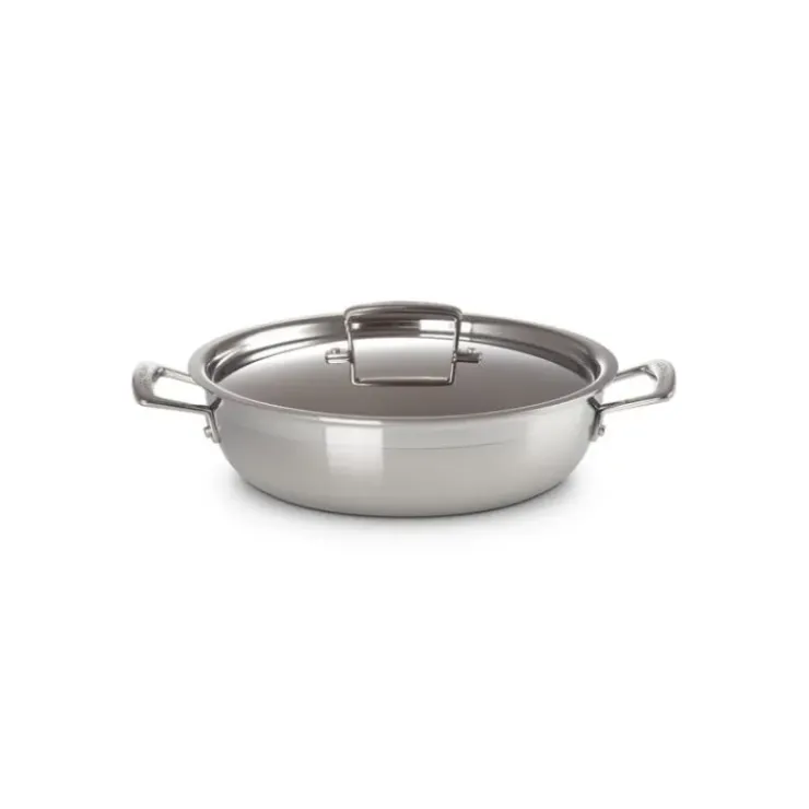 Discount LE CREUSET Sauteuse Provençale en Inox et Couvercle 30 cm