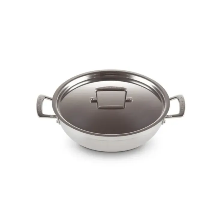 Discount LE CREUSET Sauteuse Provençale en Inox et Couvercle 30 cm