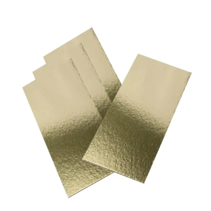 Hot CUISINEADDICT Semelle à Bûche 35x10cm Or Bord Droit (x50)