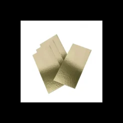 Hot CUISINEADDICT Semelle à Bûche 20x10cm Or Bords Droits (x50)