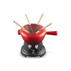 Discount LE CREUSET Service à fondue manche fonte Cerise (rouge)