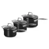 Clearance LE CREUSET Set 3 Casseroles Antiadhérentes Essentiel Céramique avec Couvercle