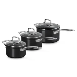 Clearance LE CREUSET Set 3 Casseroles Antiadhérentes Essentiel Céramique avec Couvercle