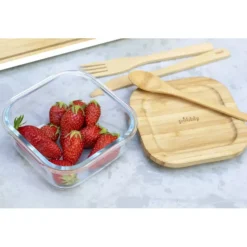 New PEBBLY Set 3 Couverts en Bambou