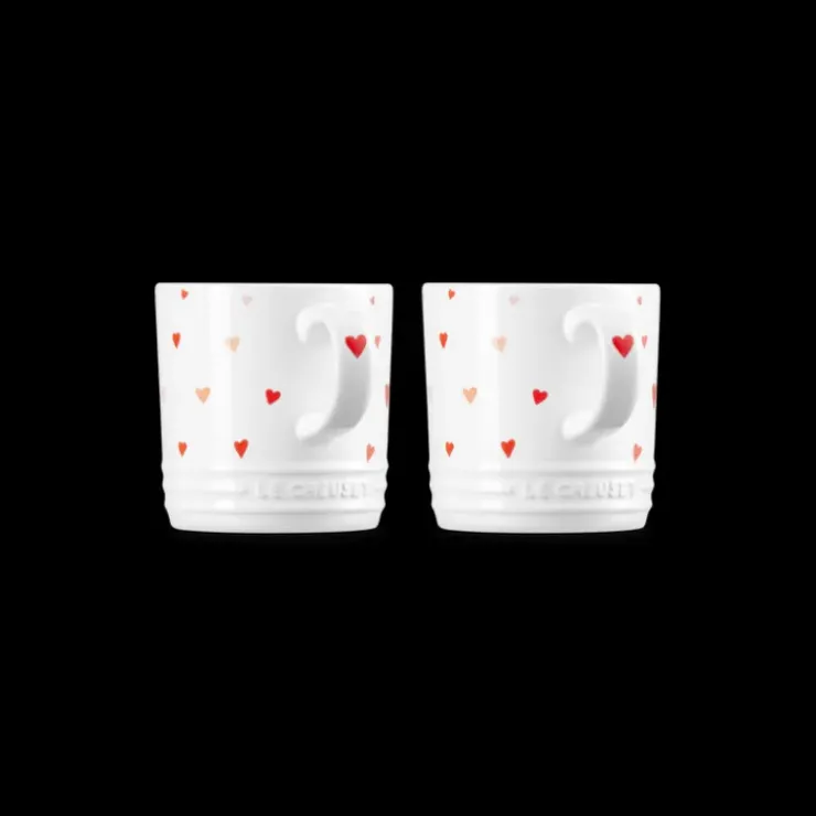 Best LE CREUSET Set 2 Mugs en Céramique Motifs Cœur 350 ml