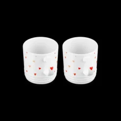 Best LE CREUSET Set 2 Mugs en Céramique Motifs Cœur 350 ml